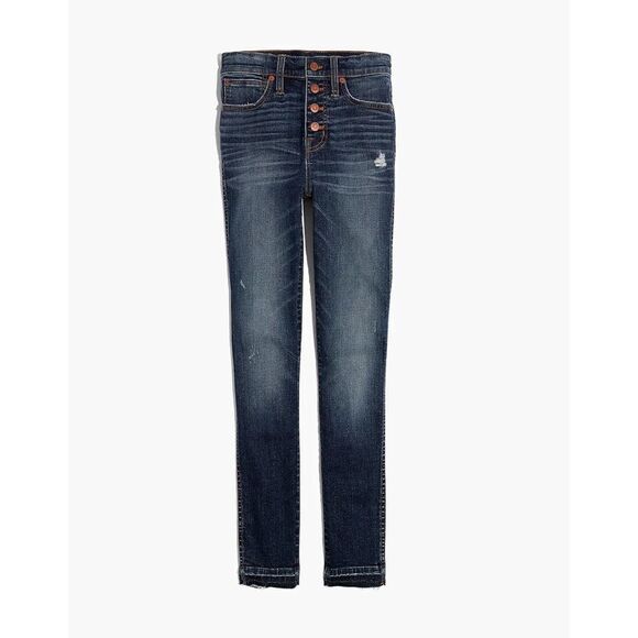 Madewell Taller 10" High-Rise Skinny Jeans: Drop-Hem Edition in Rosecliff Wash - Picture 5 of 16